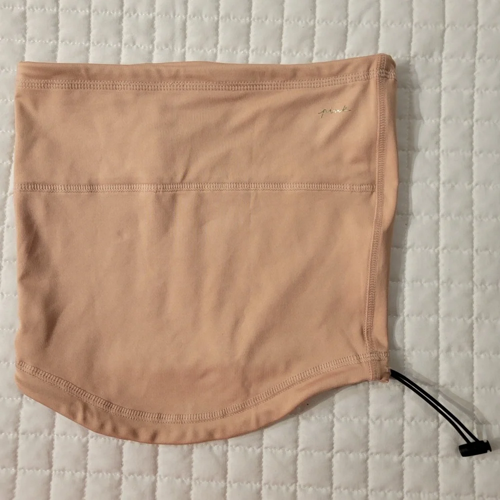 PINK Victoria’s Secret Dusty Pink Beige Neck Gaiter Mask Running Hiking Outdoors
